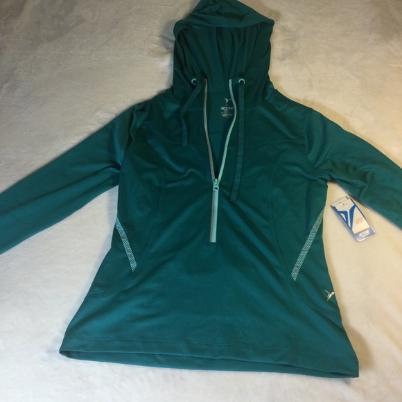 Old Navy Tops - ⭐️ Old Navy Teal Active Wear 3/4 Zip Hoodie with Pockets